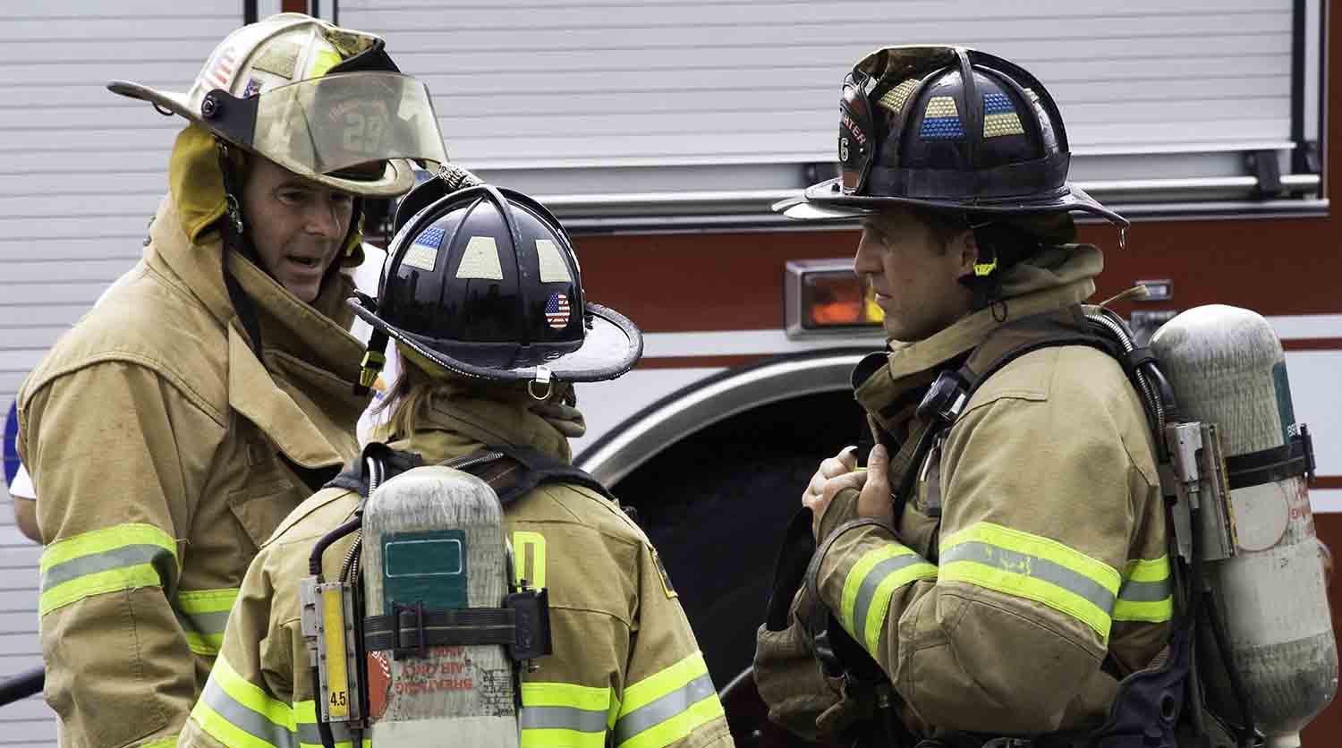 Firefighters Discuss Strategy - DeLeon Realty